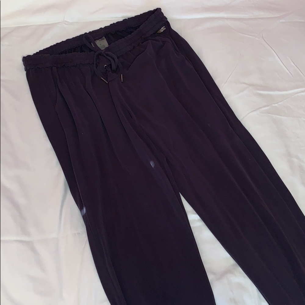 Dark purple comfy tie pants